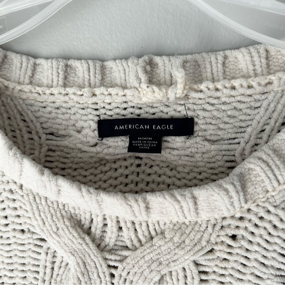 American Eagle Outfitters Cozy Cable Knit Sweater - Cream - Size M - Picture 5 of 9